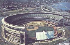 Shea Stadium, as seen from the Hindenburg blimp.